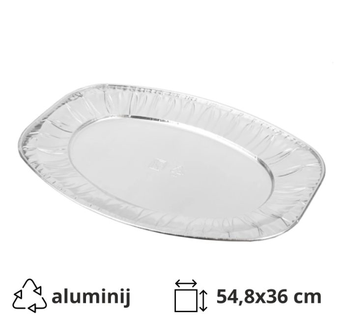 Aluminijski poslužavnik XL 54,8×36 cm 10 kom