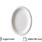 Tanjur BIO (sugarcanes) 260x190 mm bijela 50 kom