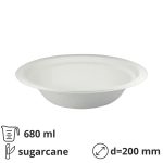 Tanjur BIO (sugarcanes) duboko 680 ml d=200 mm bijela 50 kom