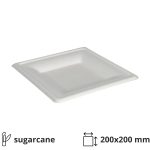 Tanjur BIO (sugarcanes) 200x200 mm bijela 50 kom