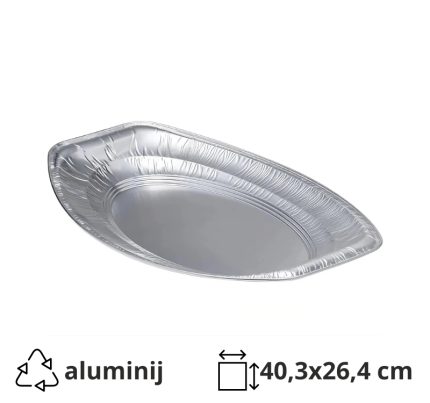 Aluminijski poslužavnik L 40,3х26,4х2,5 cm 16 kom