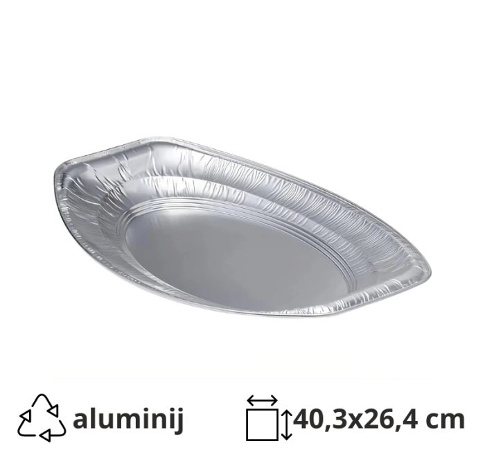 Aluminijski poslužavnik L 40,3х26,4х2,5 cm 16 kom