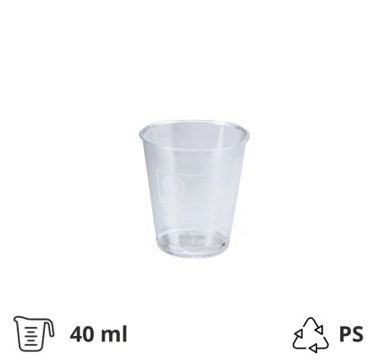 Čaša 40 ml prozirna 25 kom