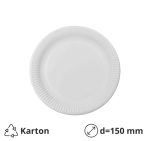 Papirnati tanjur d=150 mm bijeli laminiran 100 kom