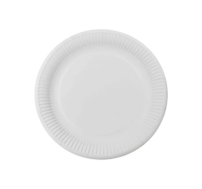 Papirnati tanjur d=180 mm bijeli laminiran 50 kom