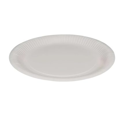 Papirnat tanjur d=230 mm bel laminiran 100 kom