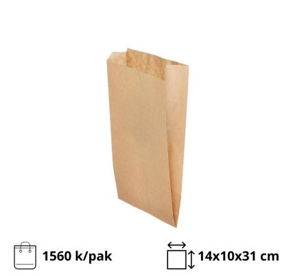 Papirnata vrećica 140х100х280 mm kraft 1560 kom