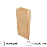 Papirnata vrećica 170х95х310 mm kraft, 1420 kom