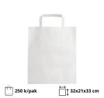 Papirnata vrećica sa ravnom ručkom 320х210х330 mm bijela 250 kom
