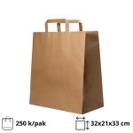 Papirnata vrećica sa ravnom ručkom 320х210х330 mm kraft  250 kom