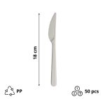 Nož PP 18 cm bijeli 50 kom
