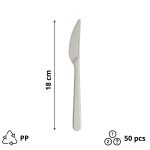 Nož PP 18 cm bijeli 50 kom
