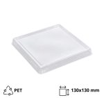 Poklopac za posudu One Click 130x130mm, proziran, raven 50 kom