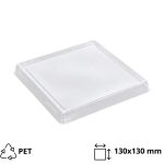 Poklopac za posudu One Click 130x130mm, proziran, raven  50 kom