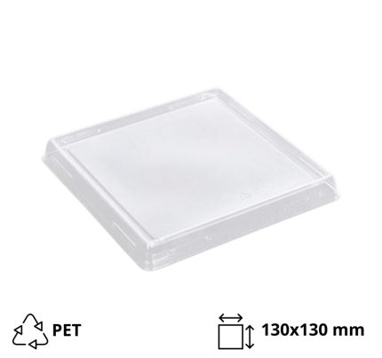 Poklopac za posudu One Click 130x130mm, proziran, raven  50 kom