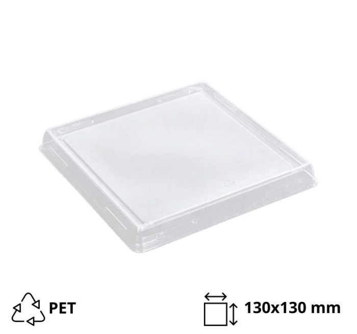 Poklopac za posudu One Click 130x130mm, proziran, raven 50 kom