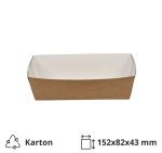 Papirnata plitica 157x82x43 mm (gornje dimenzije) kraft 90 kos