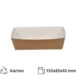 Papirnata plitica 157x82x43 mm (gornje dimenzije) kraft 90 kos