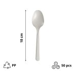 Plastična žlica PP 18 cm bijela 50 kom