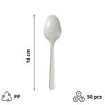 Plastična žlica PP 18 cm bijela 50 kom