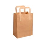 Papirnata vrećica sa ravnom ručkom 180х100х220 mm kraft 25 kom