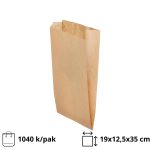 Papirnata vrećica 190х125х350 mm kraft, 1040 kom 1040 kom