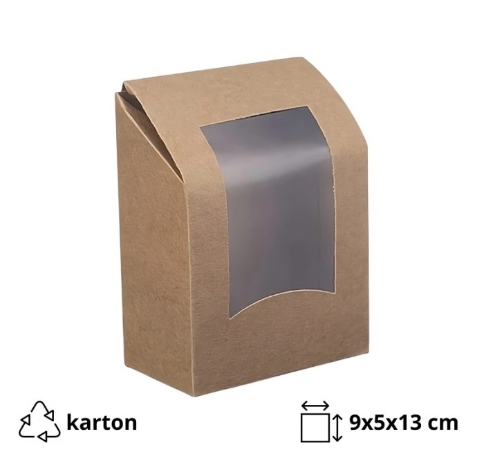 Posuda za wrap/tortilje s folijom 90x50x120 mm kraft 50 kom