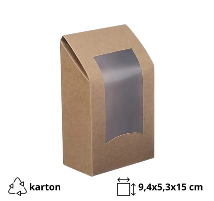 Posuda za wrap/tortilje s folijom 94x53x150 mm kraft 50 kom