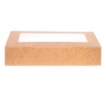 Papirnata posuda s prozorom ECO TABOX 1000 ml 200x120x40 mm kraft 25 kom