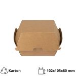 Kutija za hamburger 102x105x80 mm kraft 50 kom
