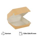 Kutija za hamburger 120x120x70 mm kraft 50 kom