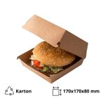 Kutija za hamburger 170x170x80 mm kraft/kraft 100 kom
