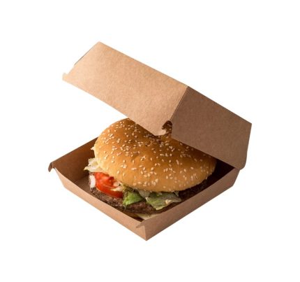 Kutija za hamburger 170x170x80 mm kraft/kraft 100 kom