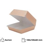 Kutija za hamburgere ECO BURGER 100x100x60 mm kraft 50 kom