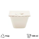 Posuda PULP Sabert 130х130х70mm, 500ml kraft 150 kom