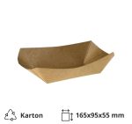 Papirnata plitica XL 225x131x54 mm (gornje dimenzije) kraft 250 kos