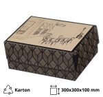 Kutija s poklopcem za desert 30x30x10 cm STREET BOX [8 kom/pak]