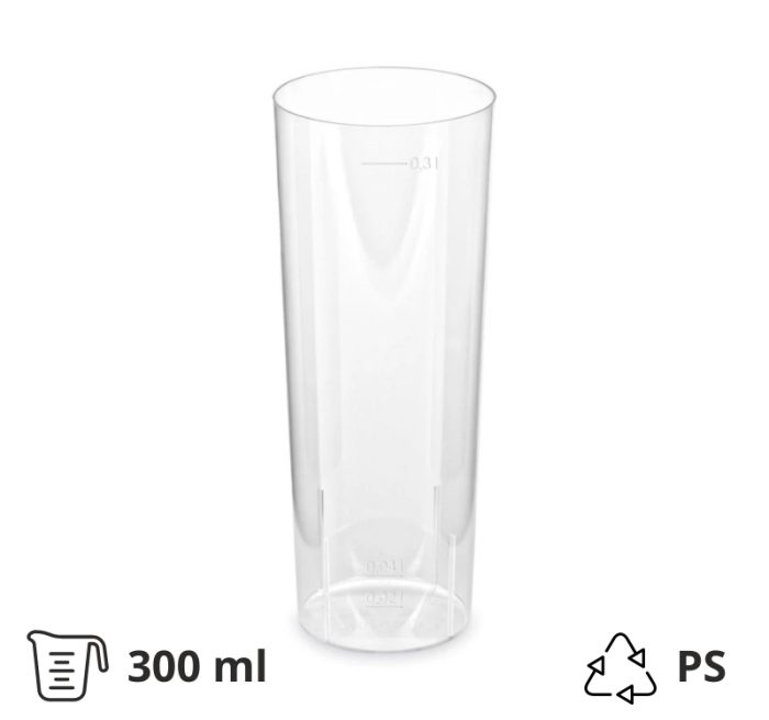 Čaša za koktel od 300 ml, prozirna 10 kom