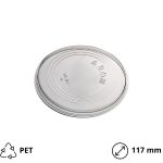 Pokrov PET d=117 mm (za posodico 250,350,500,700-750 ml)  50 kom