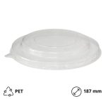 Poklopac PET za papirnatu posudu 1000 ml d=187 mm proziran 25 kom