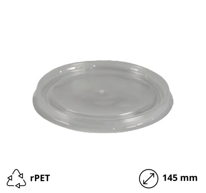 Poklopac rPET za posudu 750 (850) ml d=145 mm 50 kom