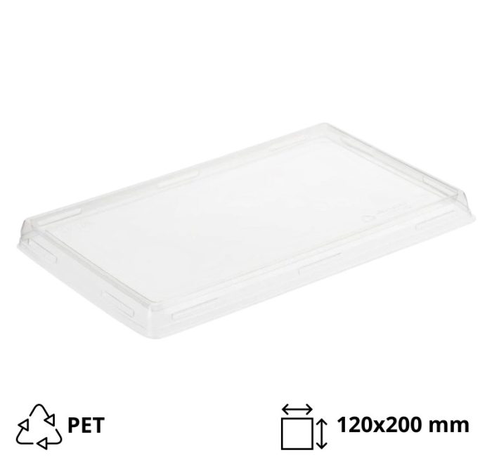 Poklopac za posudu OneClick 800 ml 120x200mm, prozoren,raven 50 kom