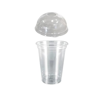 Čaša rPET 400 (380) ml d=95 mm h=120 mm za poklopcem 50 kom (komplet)