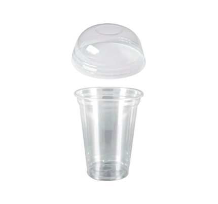 Čaša rPET 400 (380) ml d=95 mm h=120 mm za poklopcem, 100 kom (komplet)