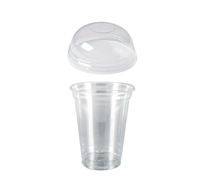 Čaša rPET 400 (380) ml d=95 mm h=120 mm za poklopcem, 100 kom (komplet)