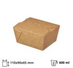 Papirnata posuda Fold Box 600 ml 110x90x65 mm, kraft 25 kom