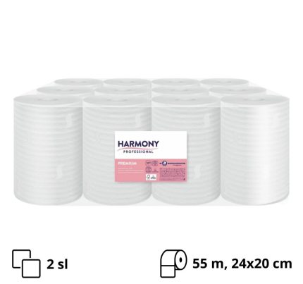 Papirnati ručnici Paloma 2 sl 55 m, list 24×20 cm, centralno izvlačenje sa perforacijom, bijeli 12 rol