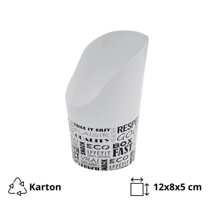 Kutija ECO Snack 120x80x50 mm Black&White 50 kom
