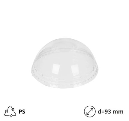 Plastični kupola sa otvorom PS za papirnatu posudu 240 ml d=93 mm 50 kom