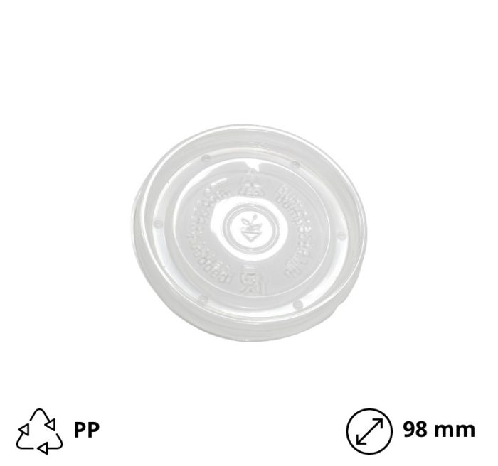 Poklopac PP za papirnatu posudu 500 ml d=98 mm 50 kom